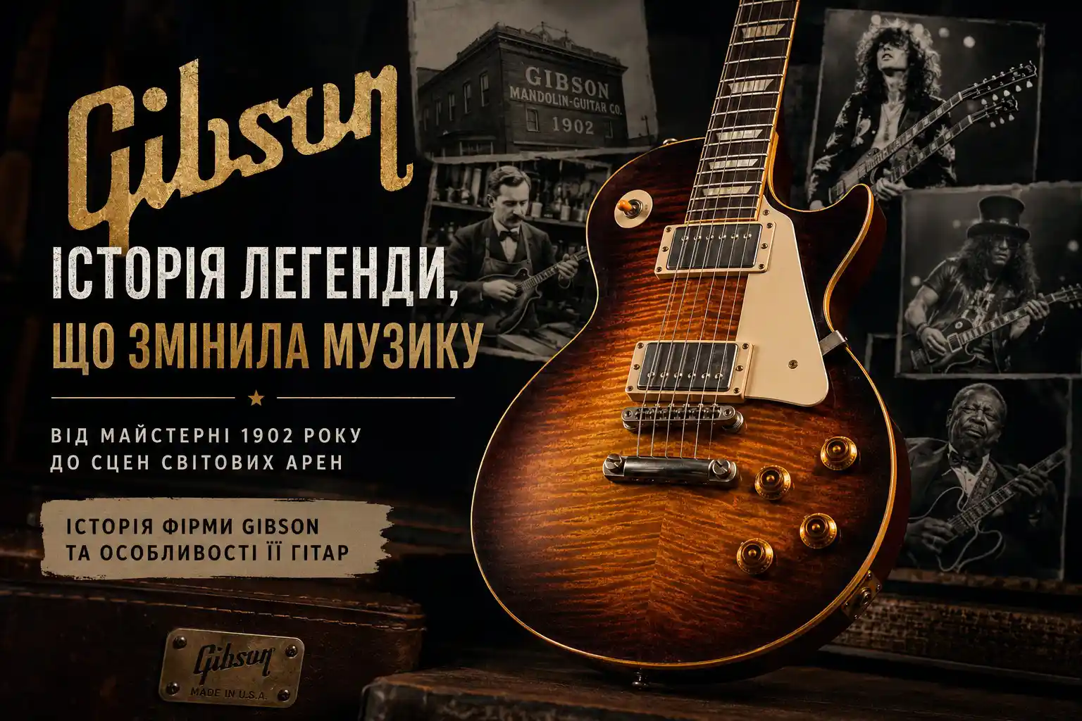 Gibson: історія легендарного бренду, який змінив світ музики