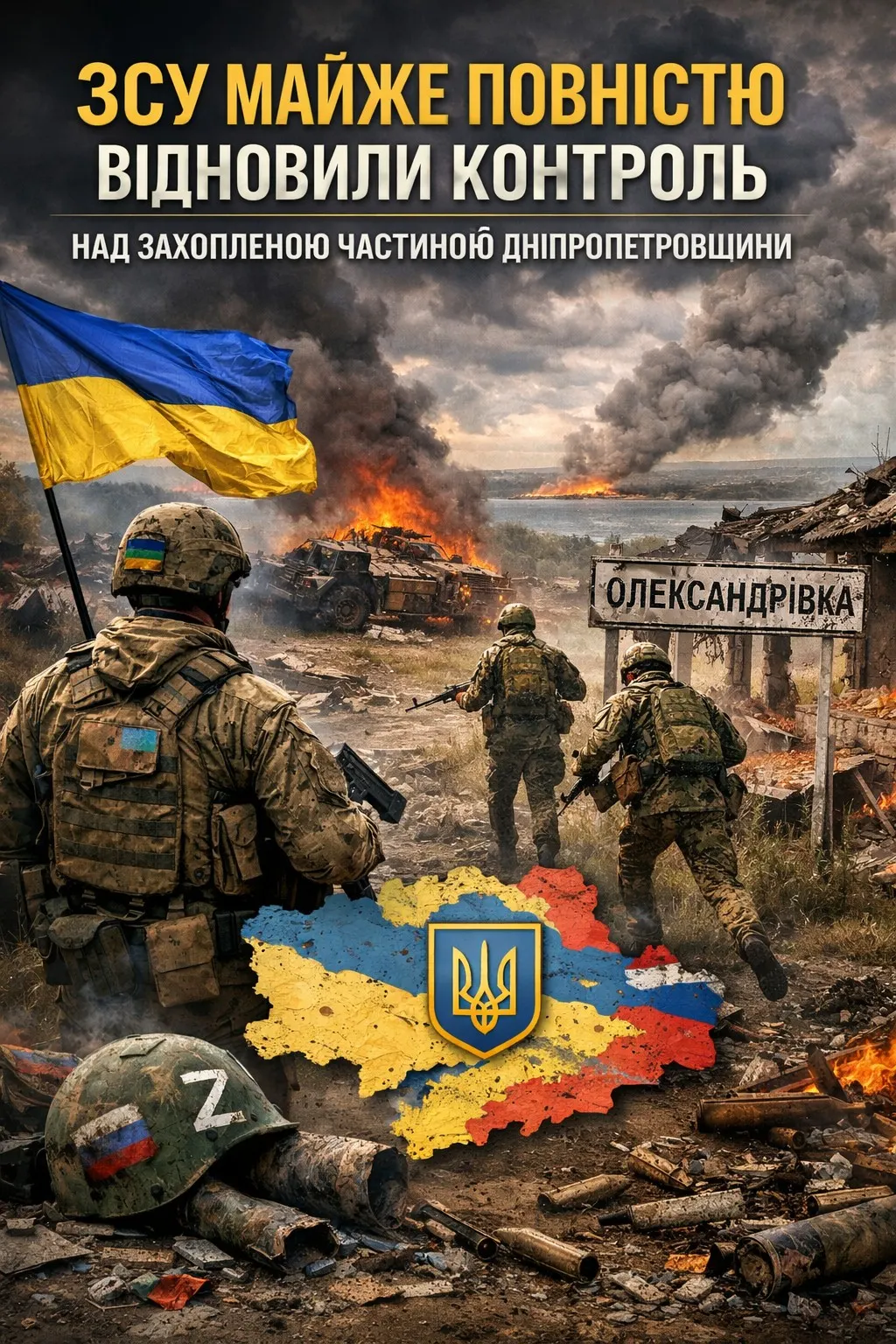 ЗСУ майже повністю відновили контроль над захопленою частиною Дніпропетровщини