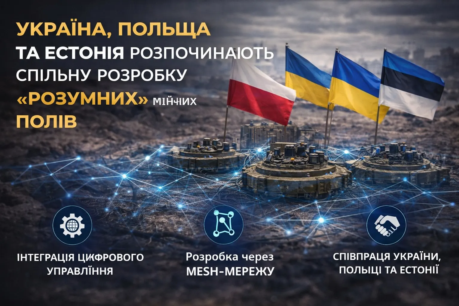 Україна, Польща та Естонія запускають спільний проєкт «розумних» мінних полів
