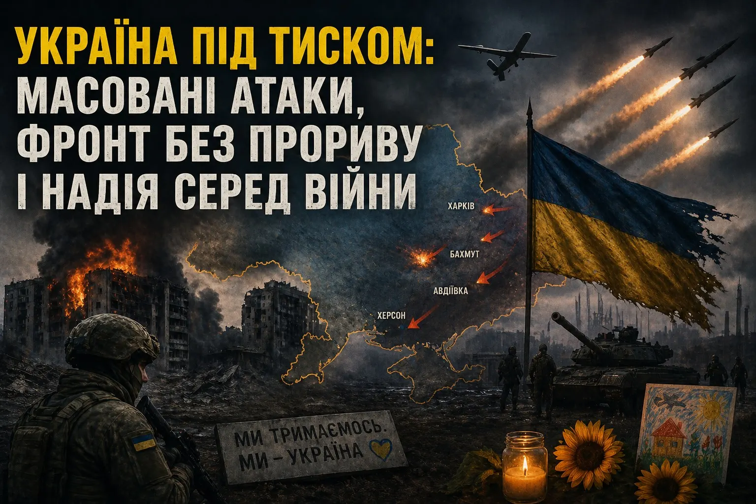 Україна під тиском: масовані атаки, фронт без прориву і надія серед війни