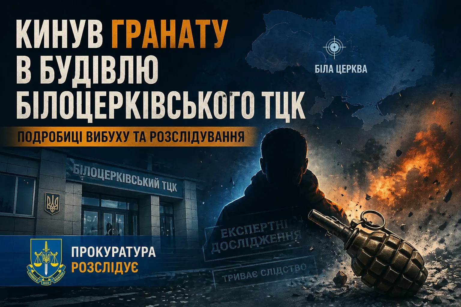 Інцидент у Білій Церкві: вибух гранати на території ТЦК