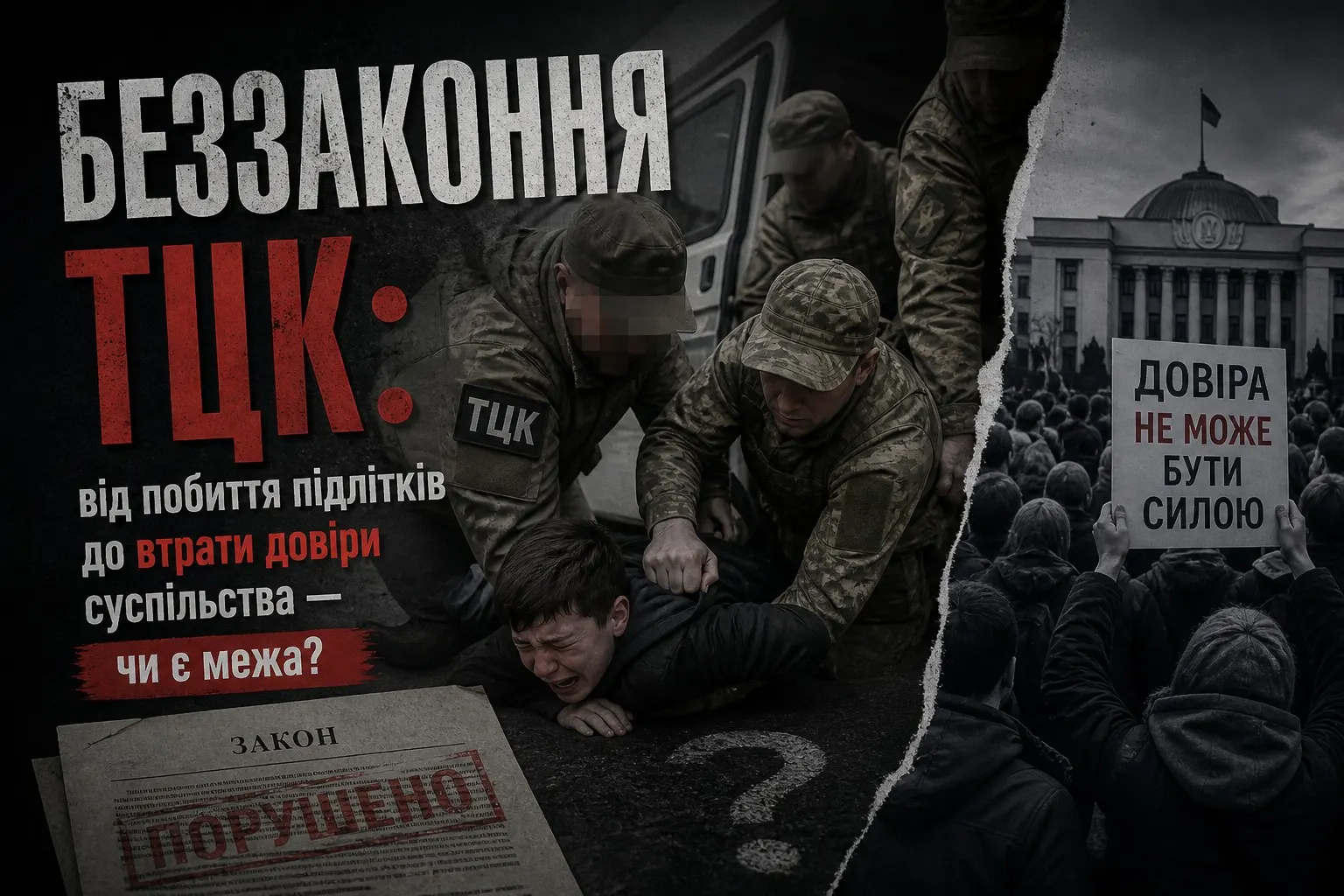 Беззаконня ТЦК: від побиття підлітків до втрати довіри суспільства — чи є межа?