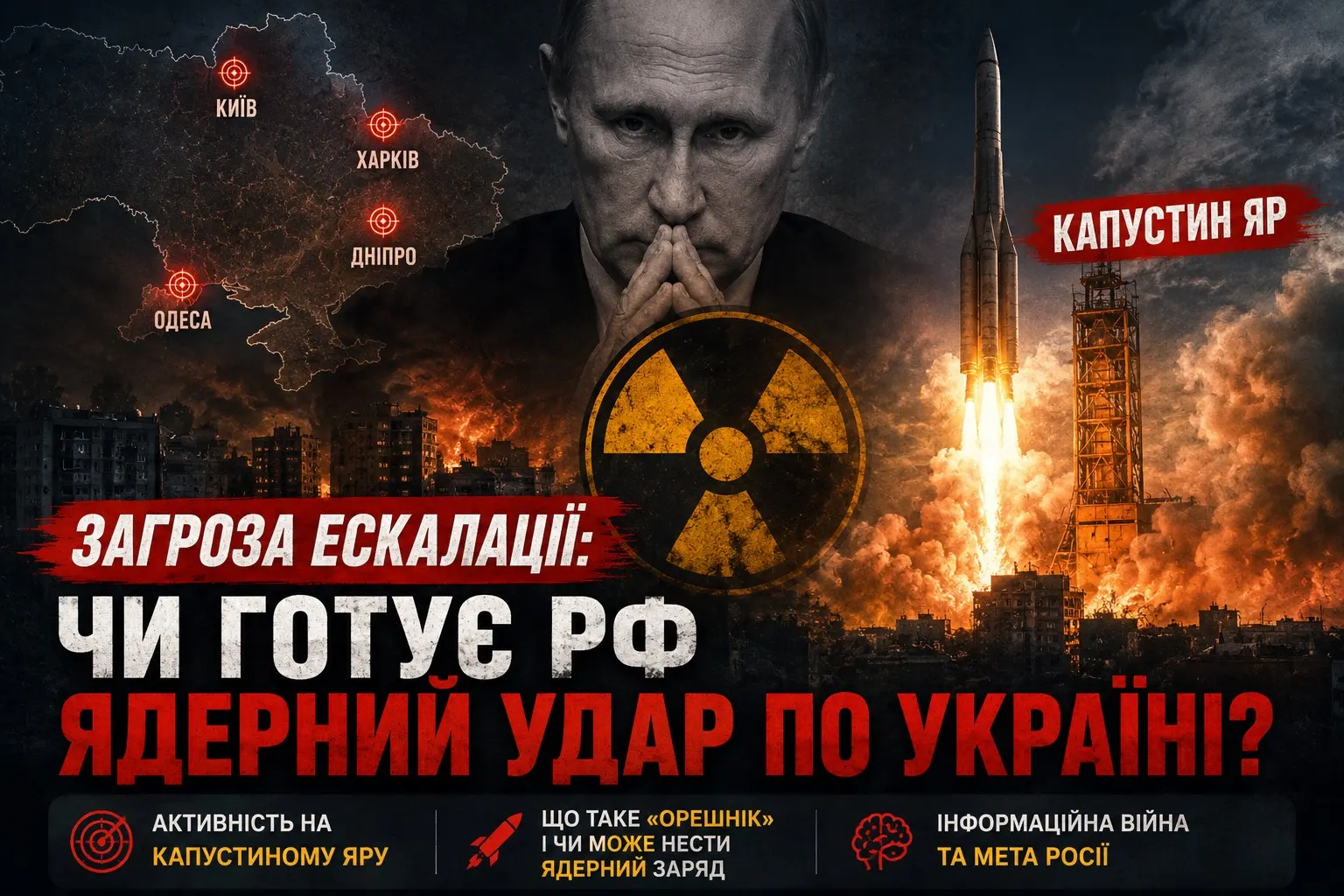 Загроза ескалації: чи готує РФ нові ракетні удари та що стоїть за заявами про “ядерний сценарій”