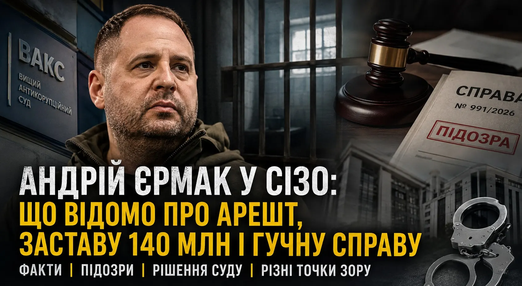 Андрій Єрмак і СІЗО: що відбувається насправді, у чому його підозрюють і чому ця справа вже стала однією з найгучніших в Україні