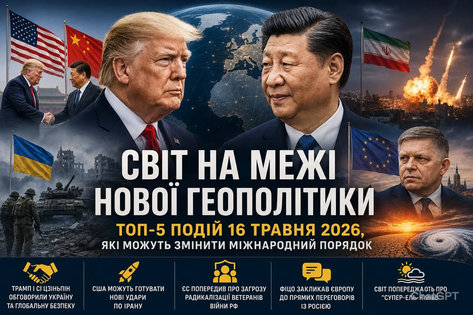 Світ на межі нової геополітики: Трамп, Китай, війна в Україні та загроза глобальної нестабільності
