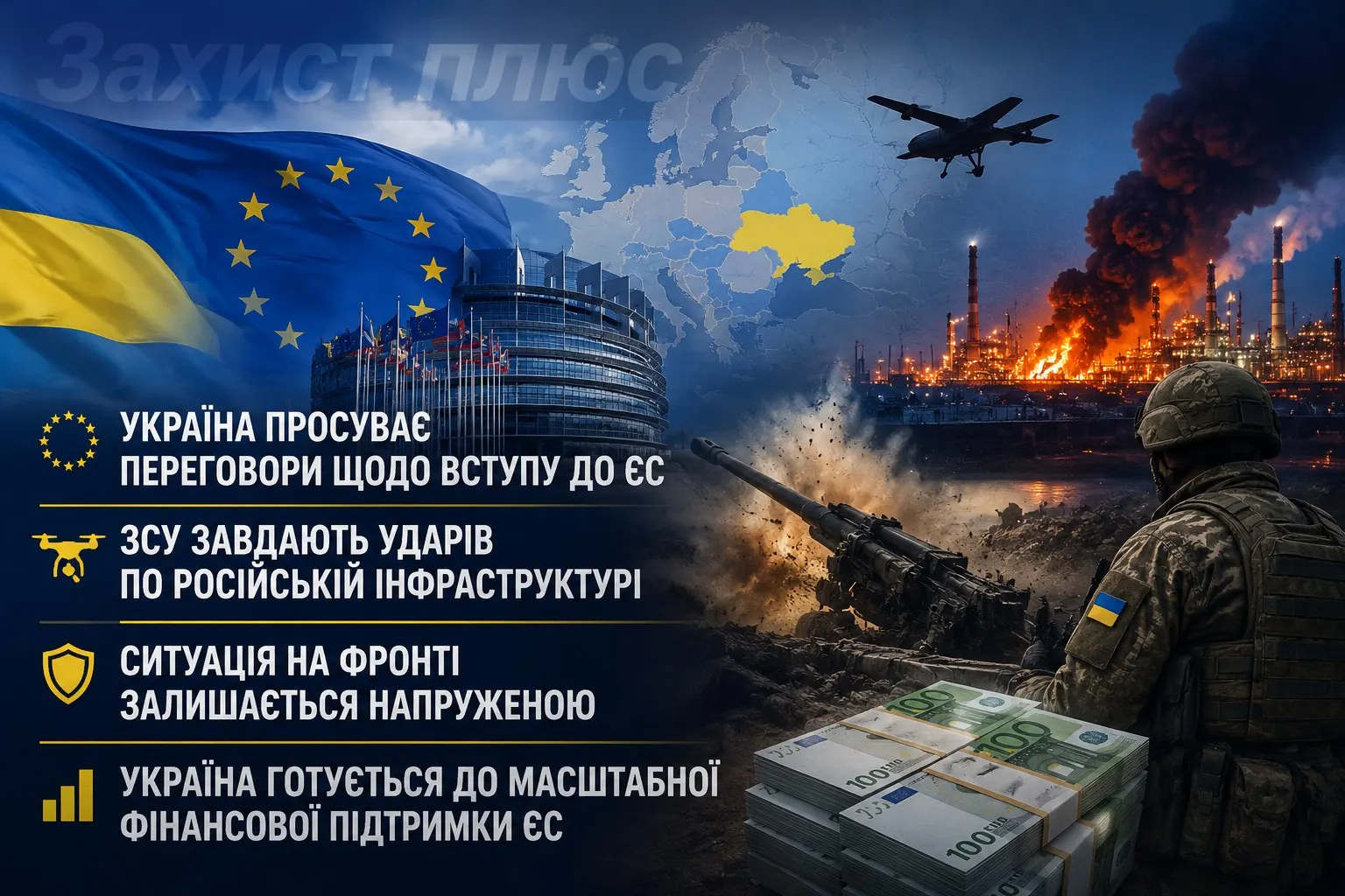 Україна між фронтом і Європою: нові переговори з ЄС, удари по Туапсе та фінансова підтримка на €90 млрд