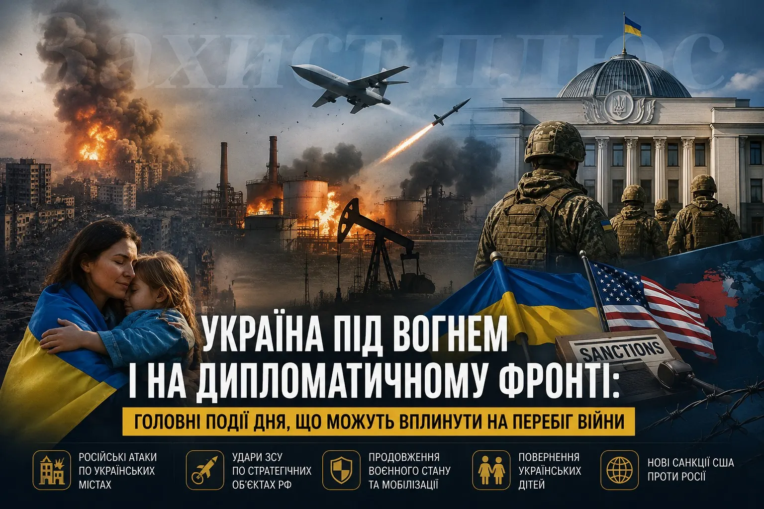 Україна під вогнем і на дипломатичному фронті: головні події дня, що можуть вплинути на перебіг війни
