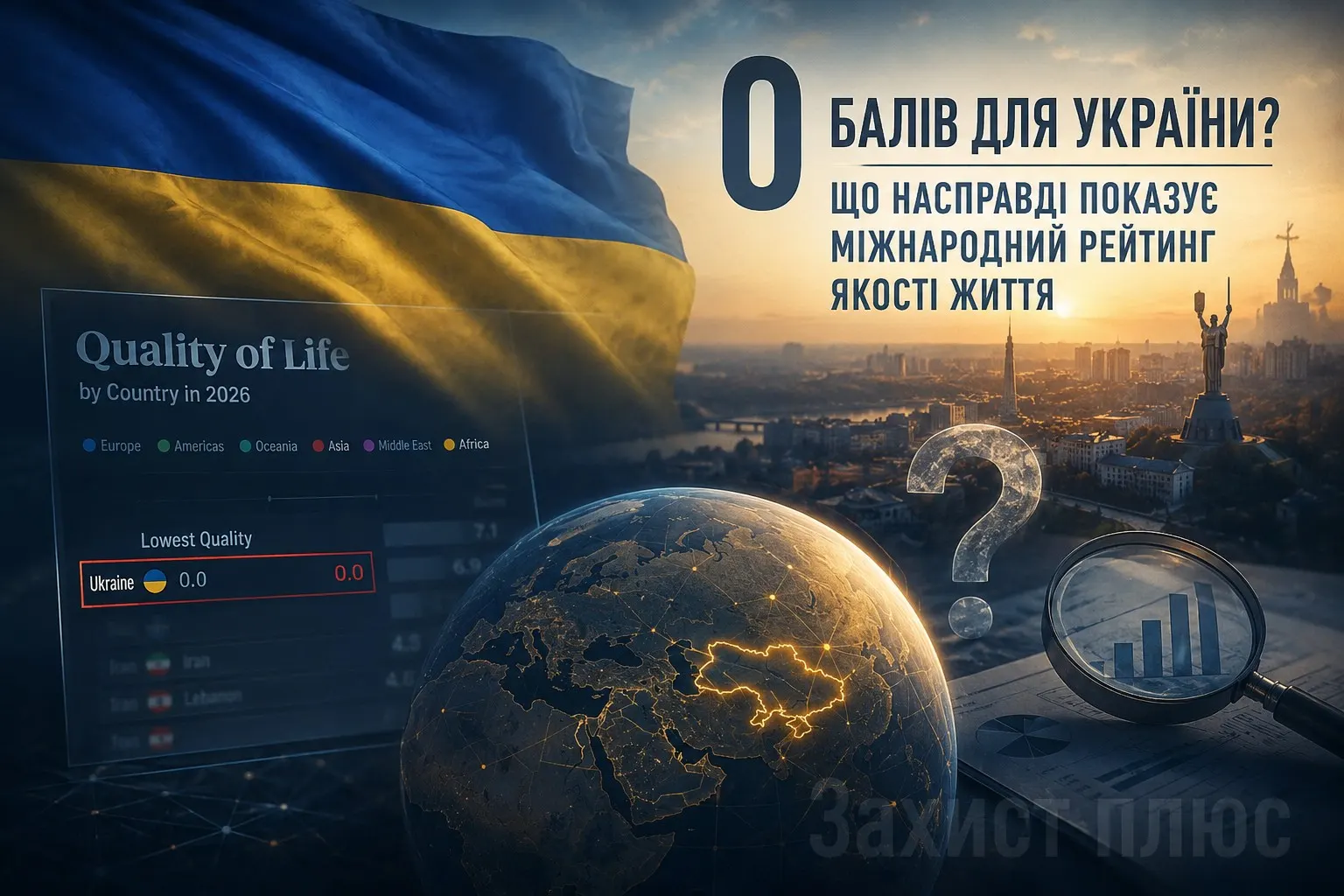 Україна отримала «0 балів» у міжнародному рейтингу якості життя? Повний фактчек гучного дослідження та що насправді означає цей показник