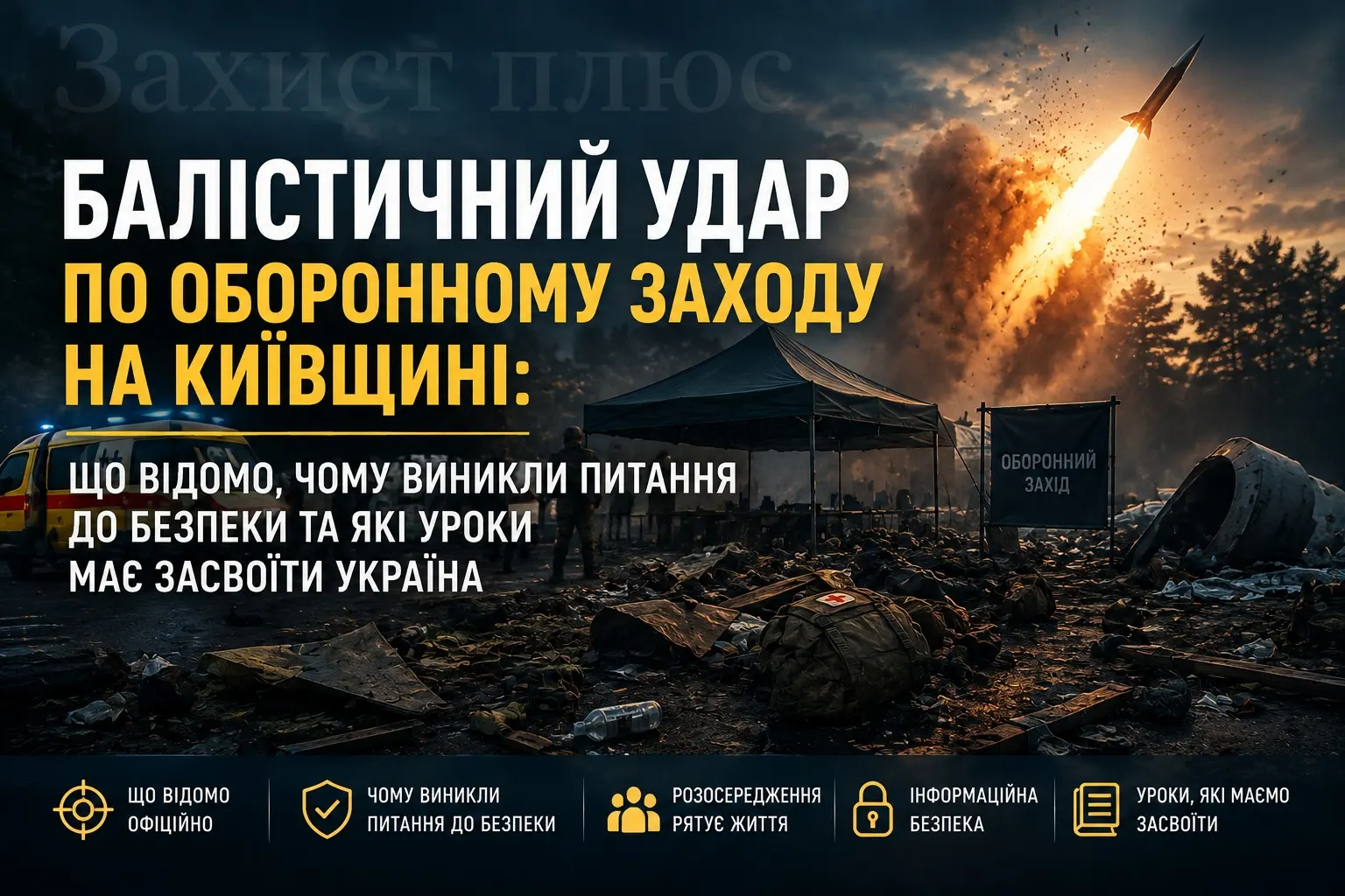 Балістичний удар по оборонному заходу на Київщині: що відомо, чому виникли питання до безпеки та які уроки має засвоїти Україна