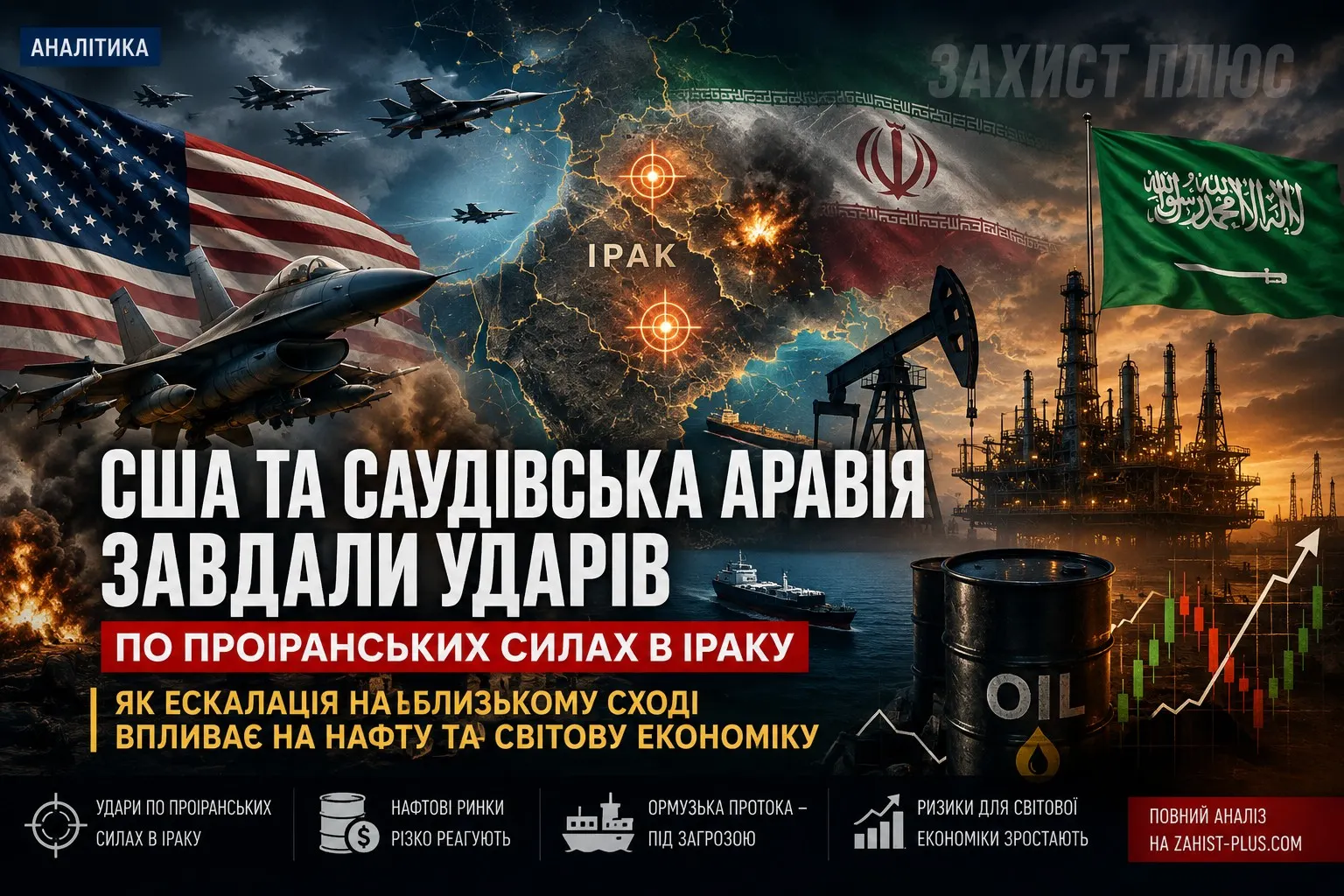 США та Саудівська Аравія вступають у нову фазу конфлікту з Іраном: удари по проіранських силах в Іраку, стрибок цін на нафту та загроза глобальній економіці