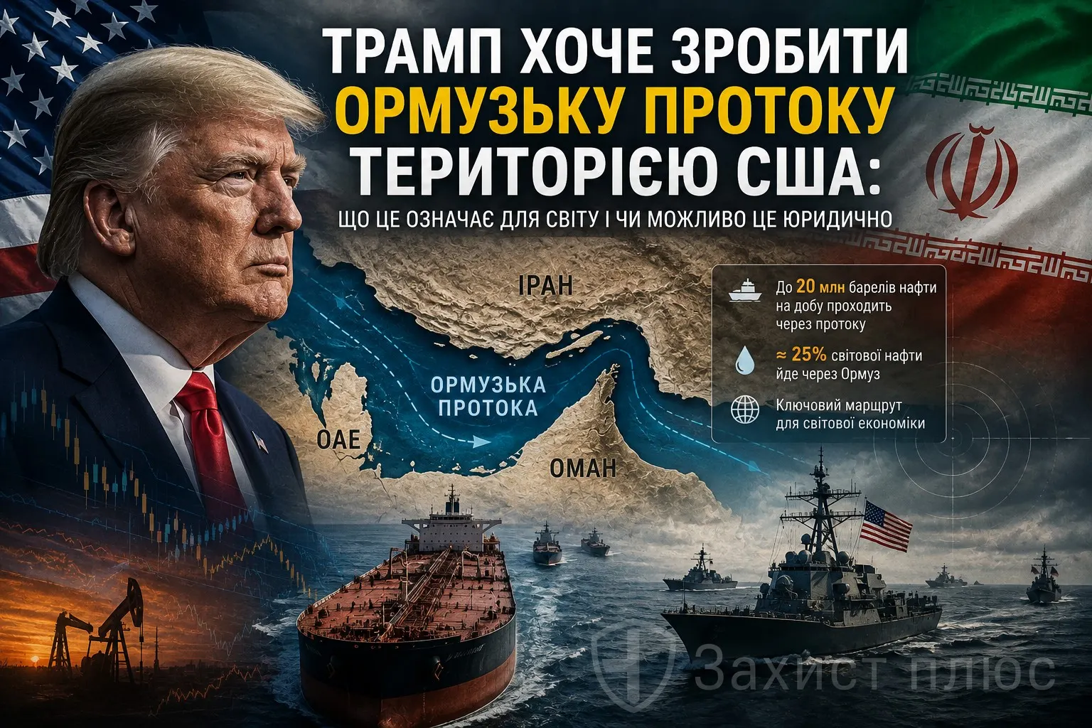 Трамп хоче зробити Ормузьку протоку територією США: що стоїть за заявою президента і чим це загрожує світу