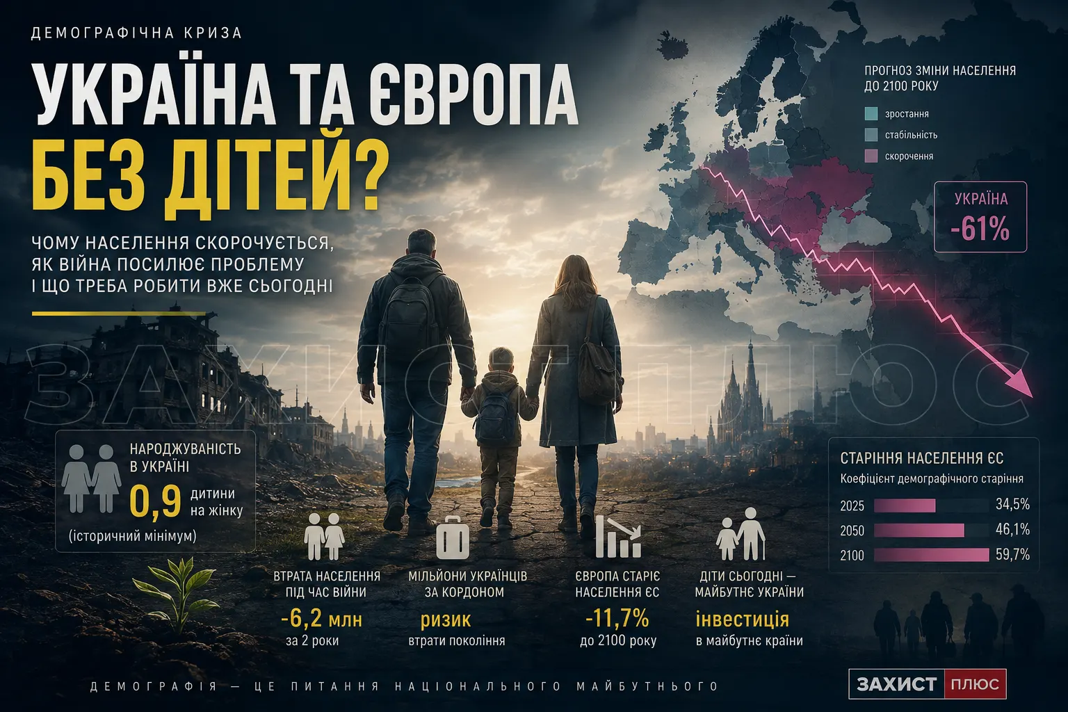 Демографічна криза України та Європи: чому населення скорочується і що чекає Україну після війни