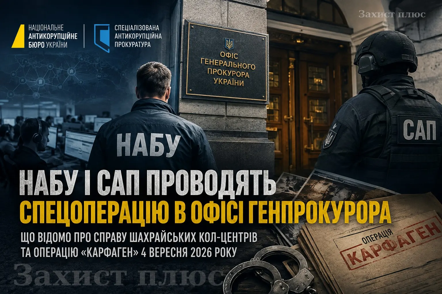 НАБУ і САП проводять спецоперацію в Офісі Генпрокурора: що відомо про справу шахрайських кол-центрів та операцію «Карфаген»