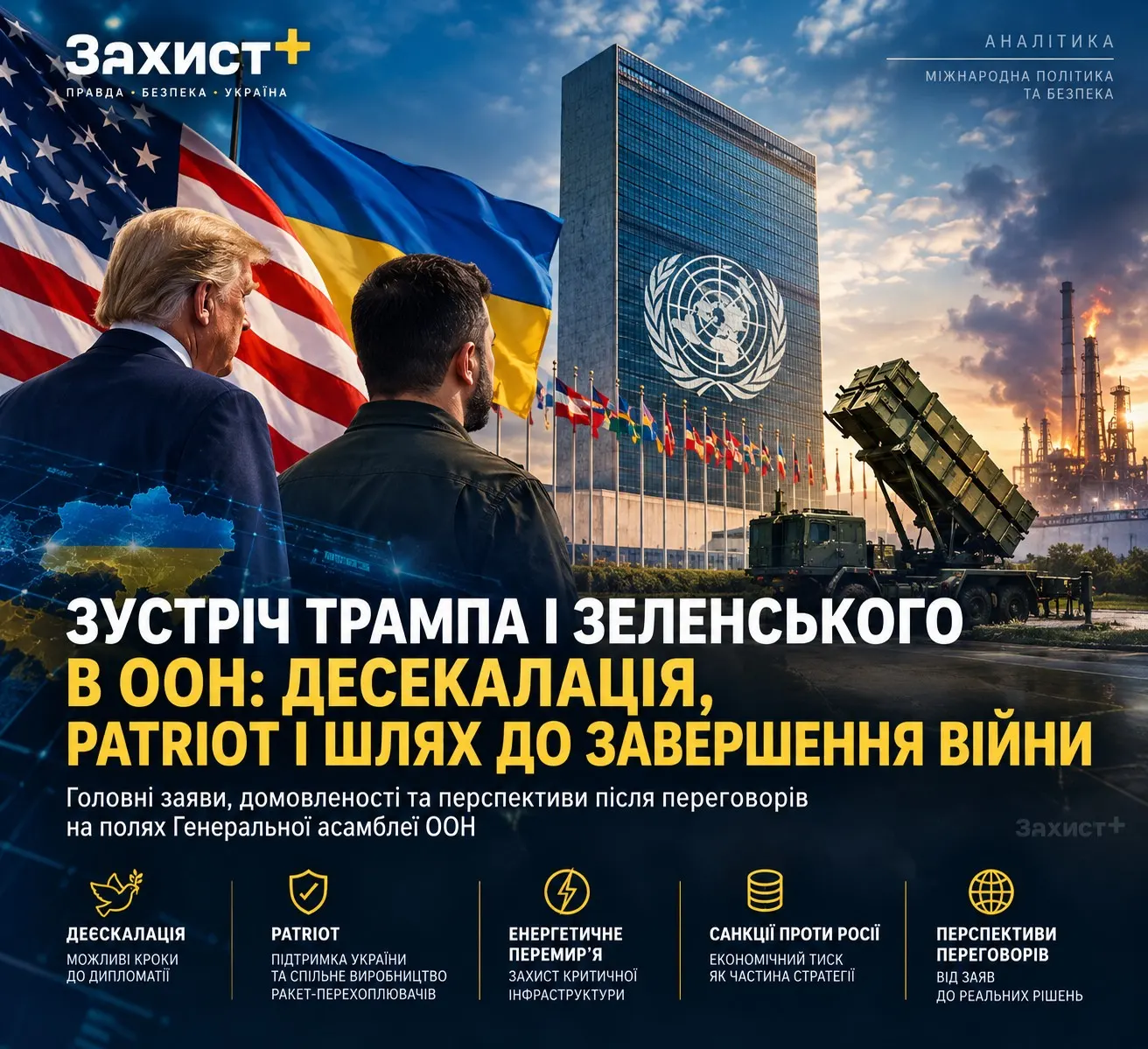 Зустріч Трампа і Зеленського в ООН: деескалація, Patriot і спроба наблизити завершення війни