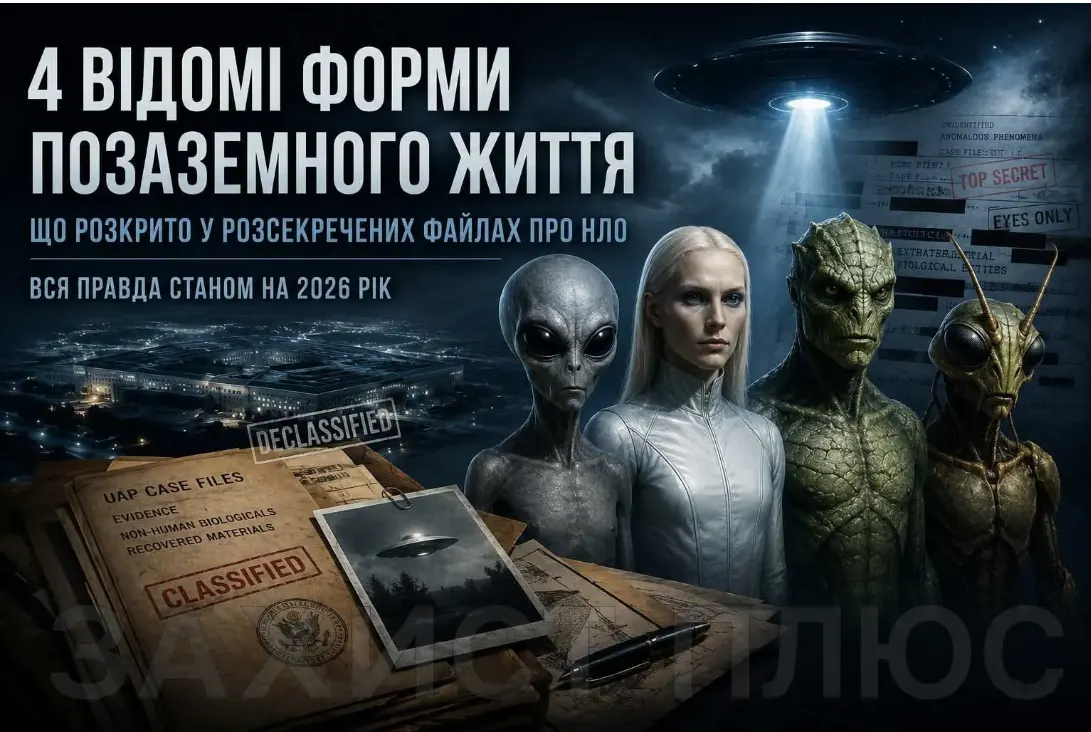 Розсекречені файли про НЛО та «чотири форми позаземного життя»: що відомо насправді у 2026 році