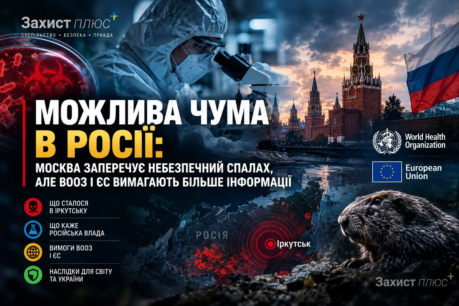 Можлива чума в Росії: що відбувається в Іркутську, чому ВООЗ вимагає пояснень і наскільки великий ризик