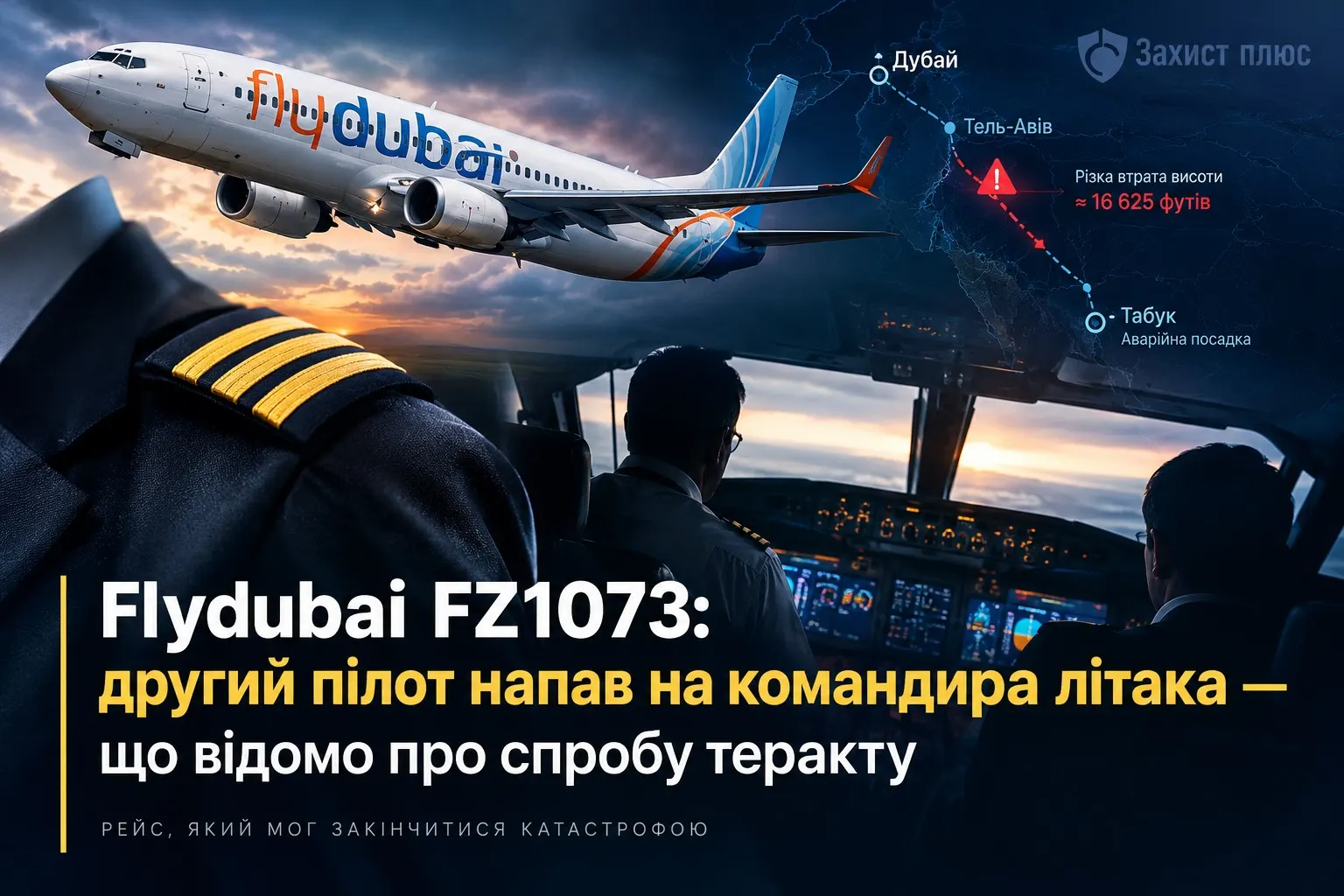Напад другого пілота Flydubai на командира літака: як пасажири запобігли можливій авіакатастрофі